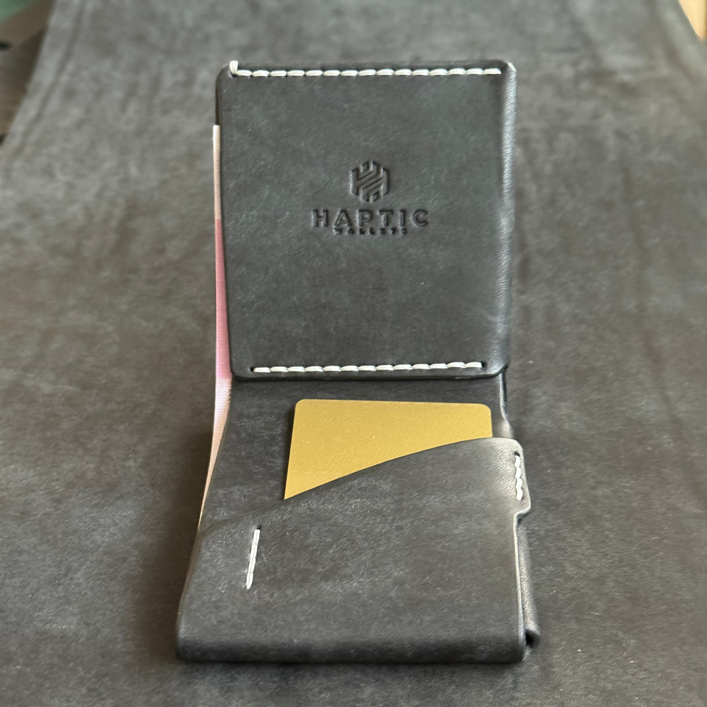 Black Fold Wallet 85mm tall (HKD size)