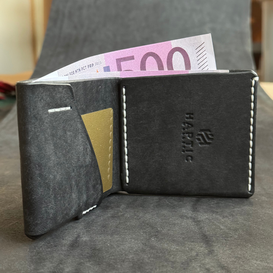 Black Fold Wallet 85mm tall (HKD size)